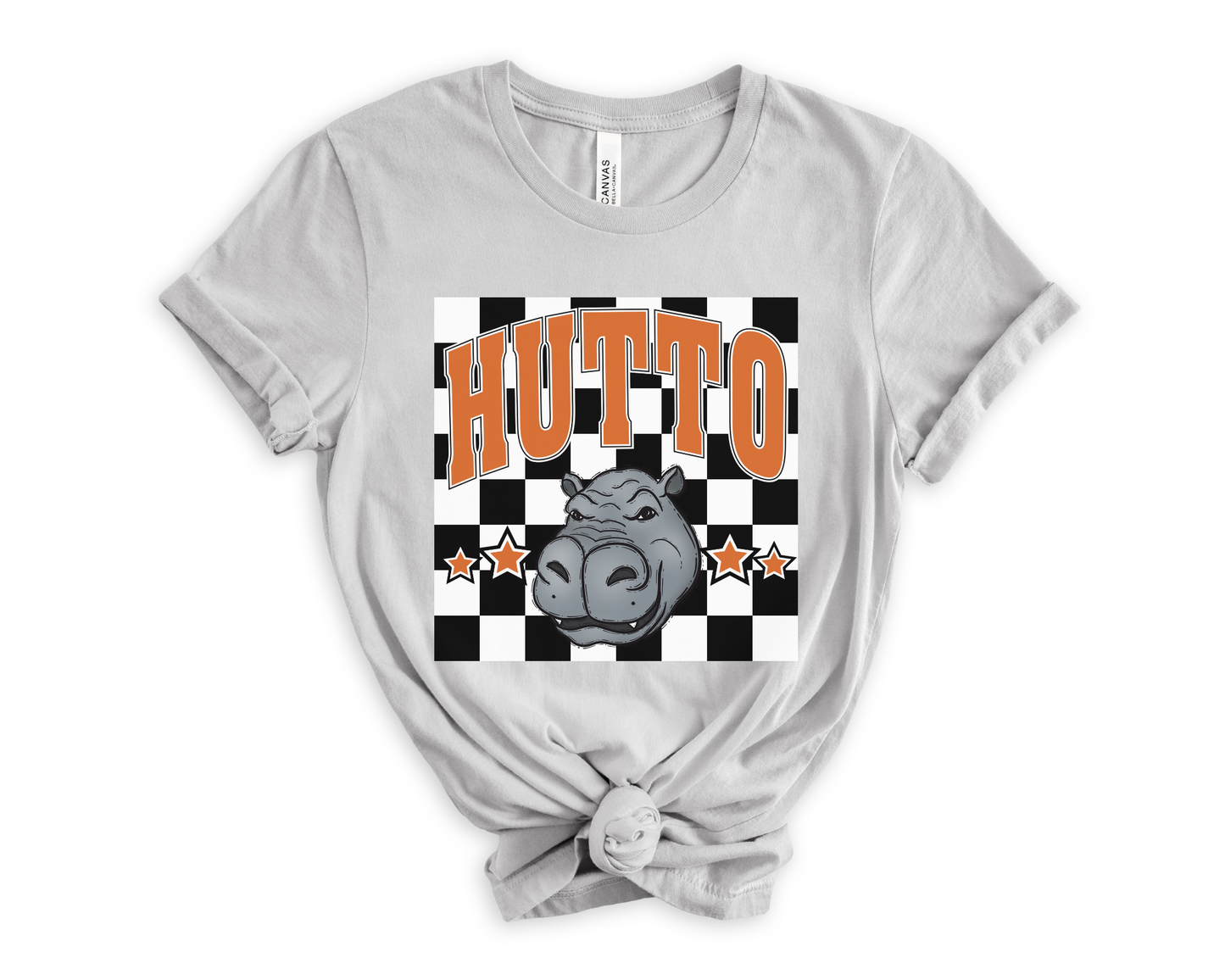 Hutto Hippo Checkered Graphic Tee