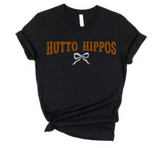 Dainty Hutto Hippo Bow Graphic Tee