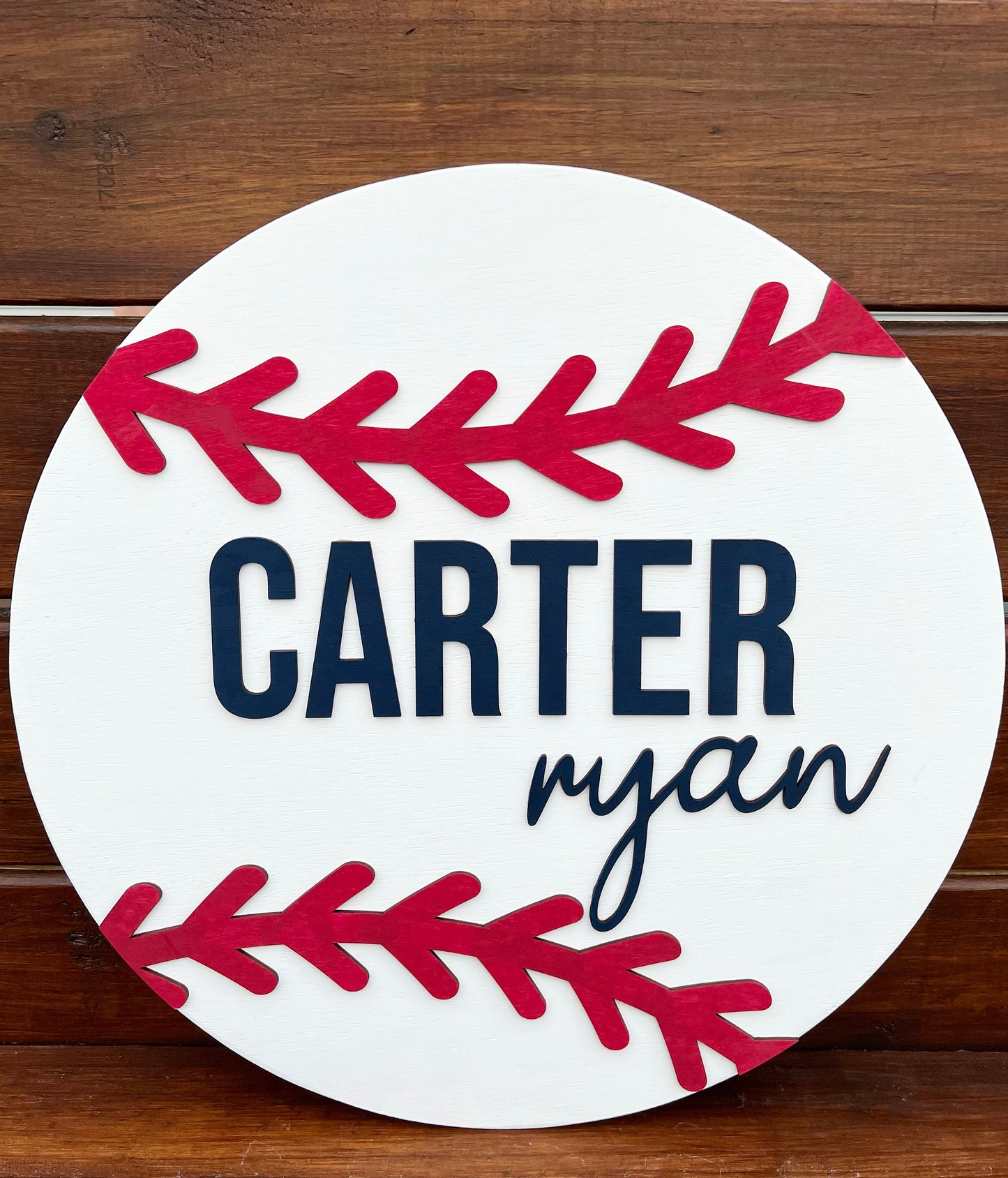 Baseball Name Sign