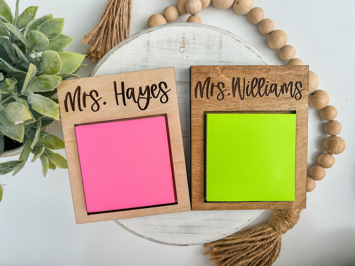 Personalized Post It Note Holder