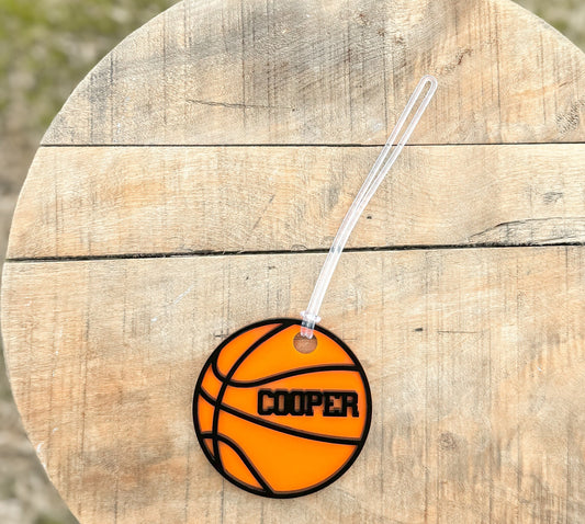 Personalized Basketball Bag Tag