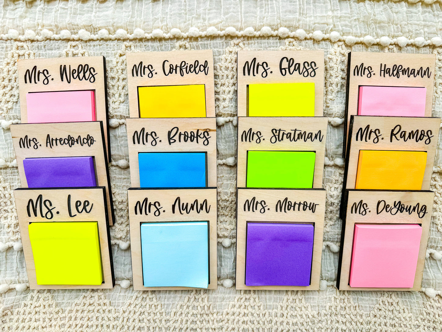 Personalized Post It Note Holder