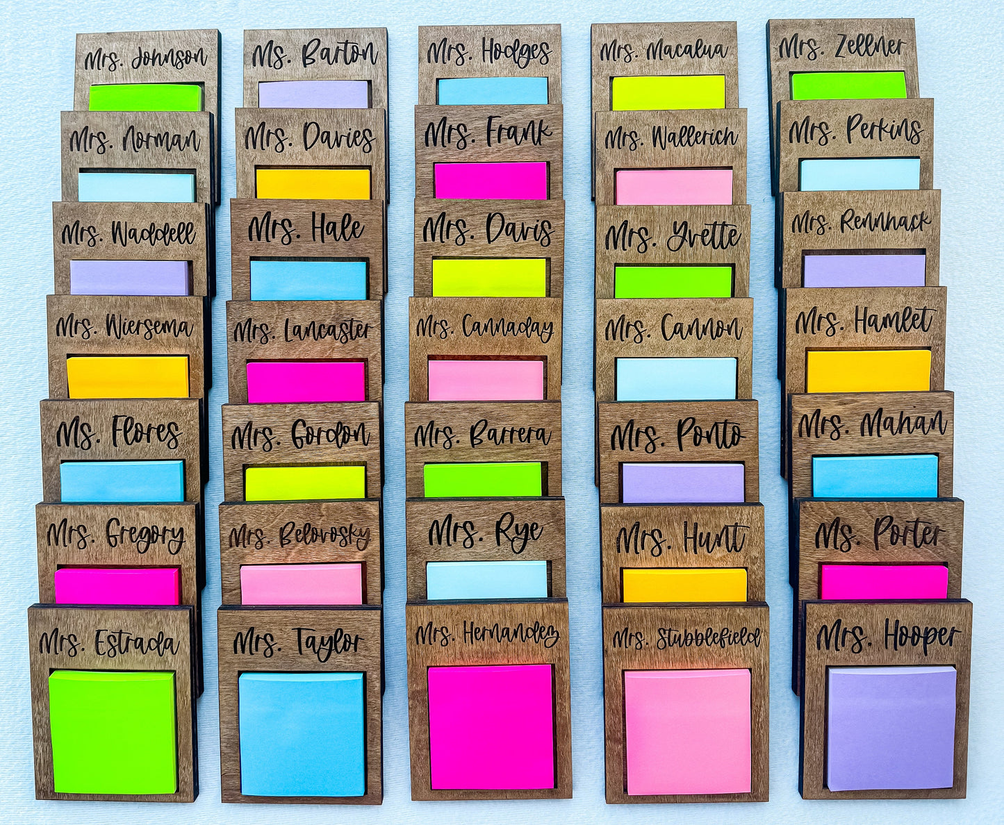 Personalized Post It Note Holder